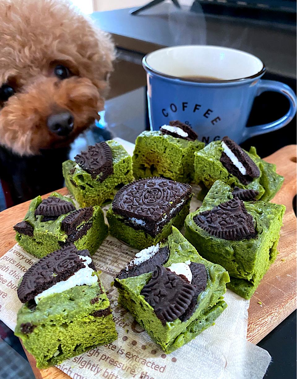 レンジで3分！時短！簡単！抹茶ホワイトチョコブラウニー